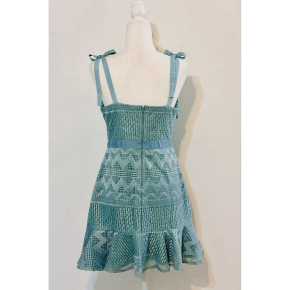 Two Sisters The Label Size 8 Shona Sage Dress Ribbon Tie Straps Feminine Frilly - Picture 10 of 16